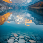 Mobile wallpaper of Glassy still lake