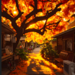 MOBILE WALLPAPER OF AUTUMN PATH IN KOREA