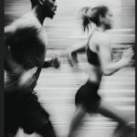 Mobile Wallpaper Of A Motion Blur Of A Couple Running