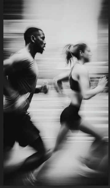 Mobile Wallpaper Of A Motion Blur Of A Couple Running