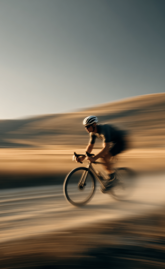 Mobile Wallpaper Of A Motion Blur Of A Cyclist