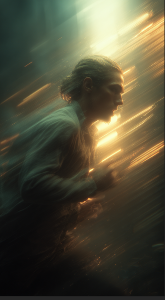 Mobile Wallpaper Of A Motion Blur Of A Runner