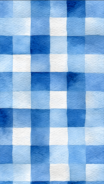 Mobile wallpaper of a blue Gingham pattern