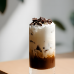 Mobile wallpaper of layered ice coffee