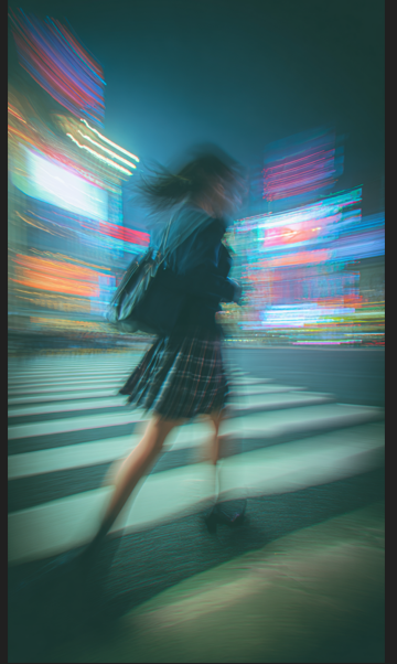 Mobile Wallpaper Motion Blur Of A School Girl – HD Mobile Wallpaper