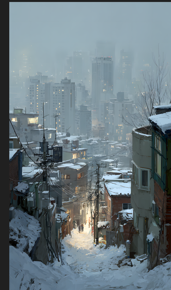 MOBILE WALLPAPER OF SNOWY SEOUL